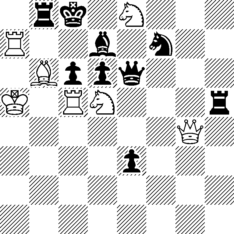 1rk1N3/R2b1n2/1Bppq3/K1RN3r/6Q1/4p3/8/8