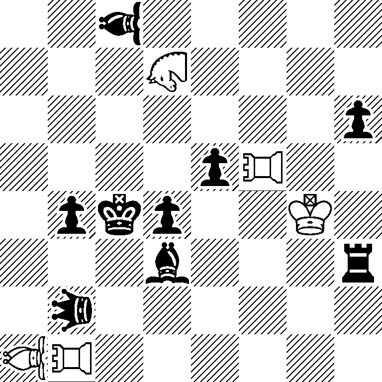 2*3b5/3*3S4/7p/4p*3R2/1pkp2K1/3b3r/1*3q6/*3B*3R6
