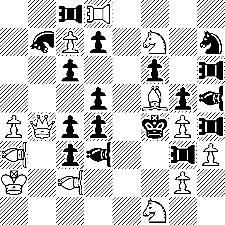 2*3r*3R4/1*3sPp1S1s/2p2p1*3r/3p1Bp*3b/PQpp1kP*3r/*3B1p*3b2*3rP/K1*3B3P1/5S2