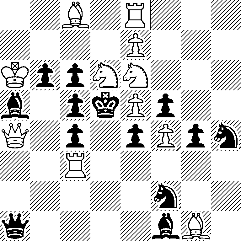 2B1R3/4P3/KppNN3/b1pkPp2/Q1p1pPpn/2R5/5n2/q4bB1