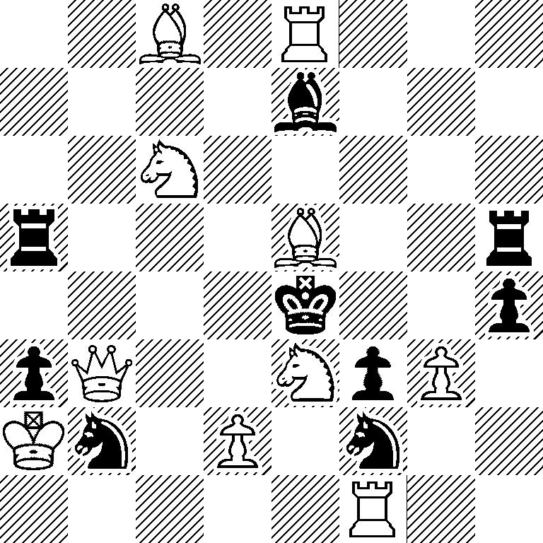 2B1R3/4b3/2N5/r3B2r/4k2p/pQ2NpP1/Kn1P1n2/5R2