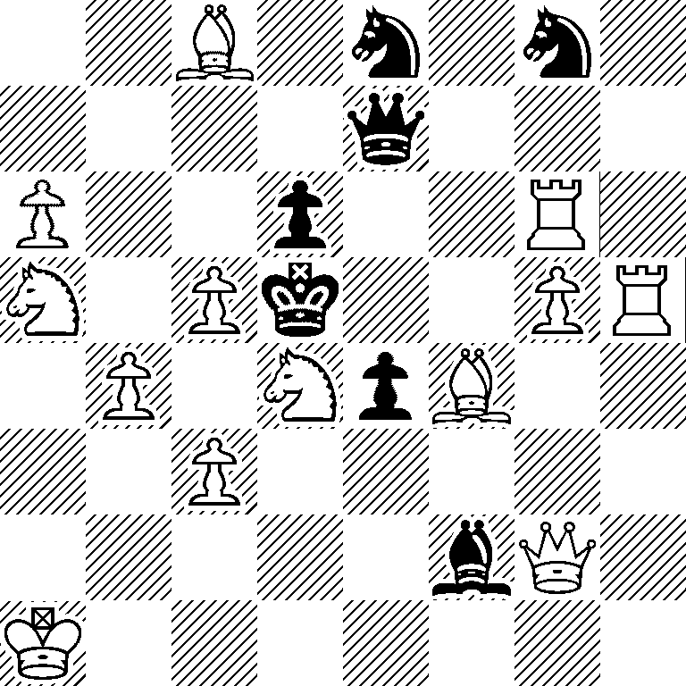 2B1n1n1/4q3/P2p2R1/N1Pk2PR/1P1NpB2/2P5/5bQ1/K7