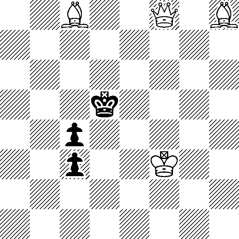 2B2Q1B/8/8/3k4/2p5/2p2K2/8/8