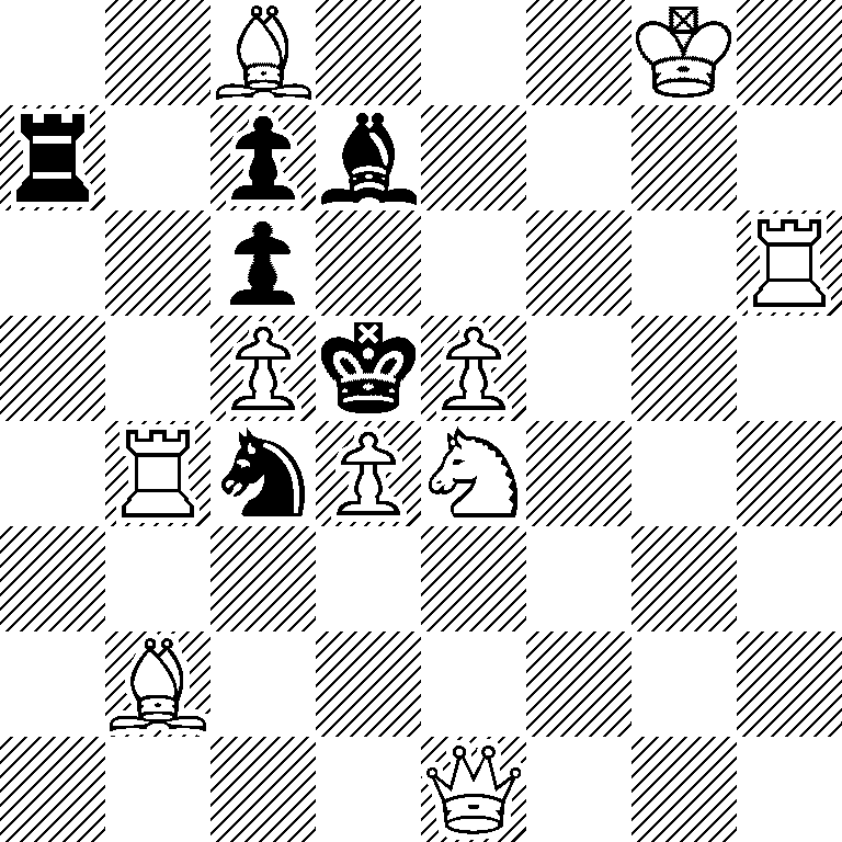 2B3K1/r1pb4/2p4R/2PkP3/1RnPN3/8/1B6/4Q3