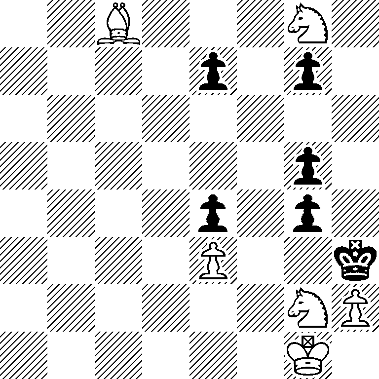 2B3N1/4p1p1/8/6p1/4p1p1/4P2k/6NP/6K1