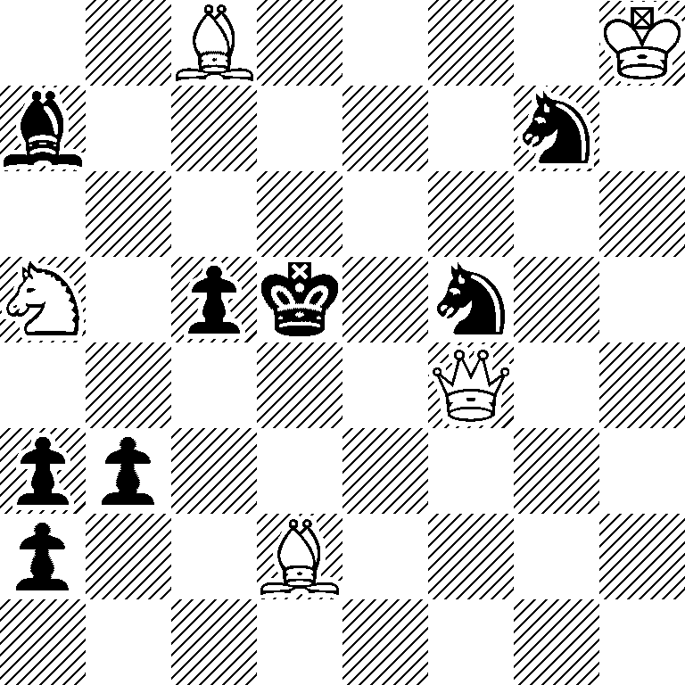 2B4K/b5n1/8/N1pk1n2/5Q2/pp6/p2B4/8