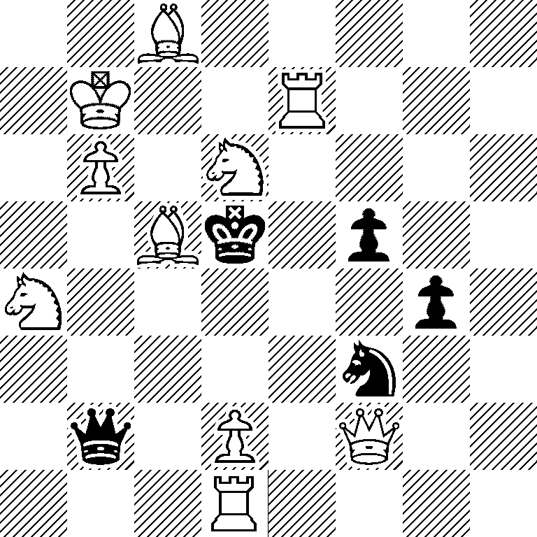 2B5/1K2R3/1P1N4/2Bk1p2/N5p1/5n2/1q1P1Q2/3R4
