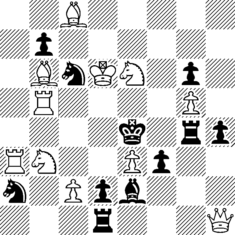 2B5/1p6/1BnKN1p1/1R4P1/4k1rp/RN2Pp2/n1Ppb3/3r3Q