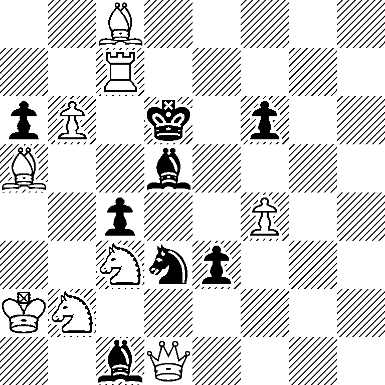 2B5/2R5/pP1k1p2/B2b4/2p2P2/2Nnp3/KN6/2bQ4