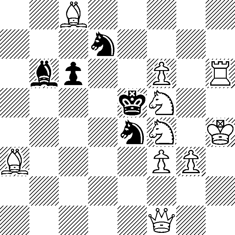 2B5/3n4/1bp2P1R/4kN2/4nN1K/B4PP1/8/5Q2