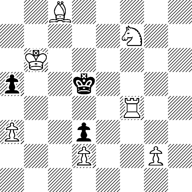 2B5/5N2/1K6/p2k4/5R2/P2p4/3P2P1/8