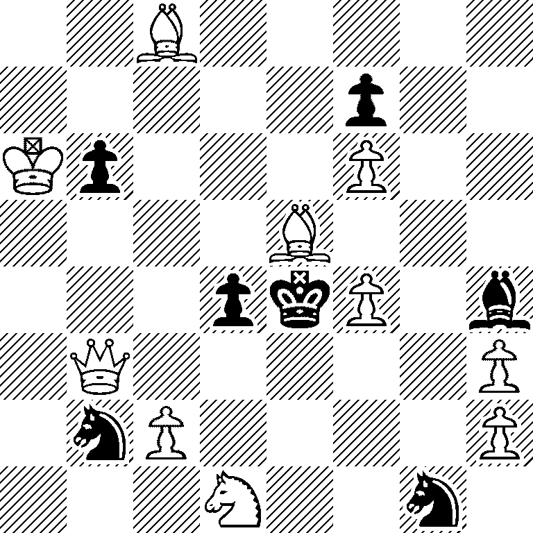 2B5/5p2/Kp3P2/4B3/3pkP1b/1Q5P/1nP4P/3N2n1