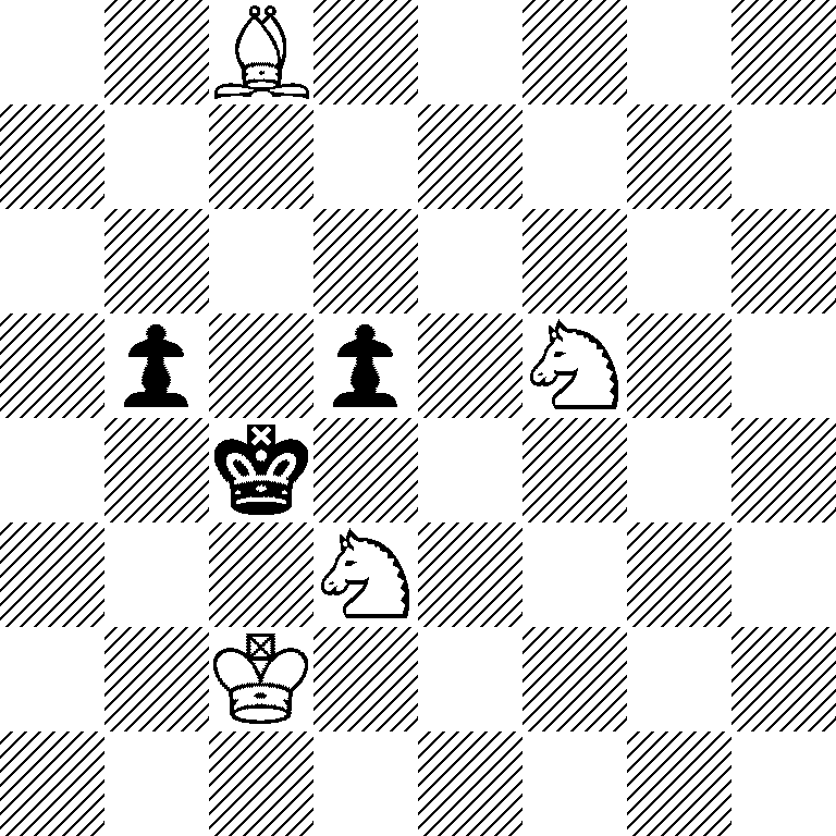 2B5/8/8/1p1p1N2/2k5/3N4/2K5/8