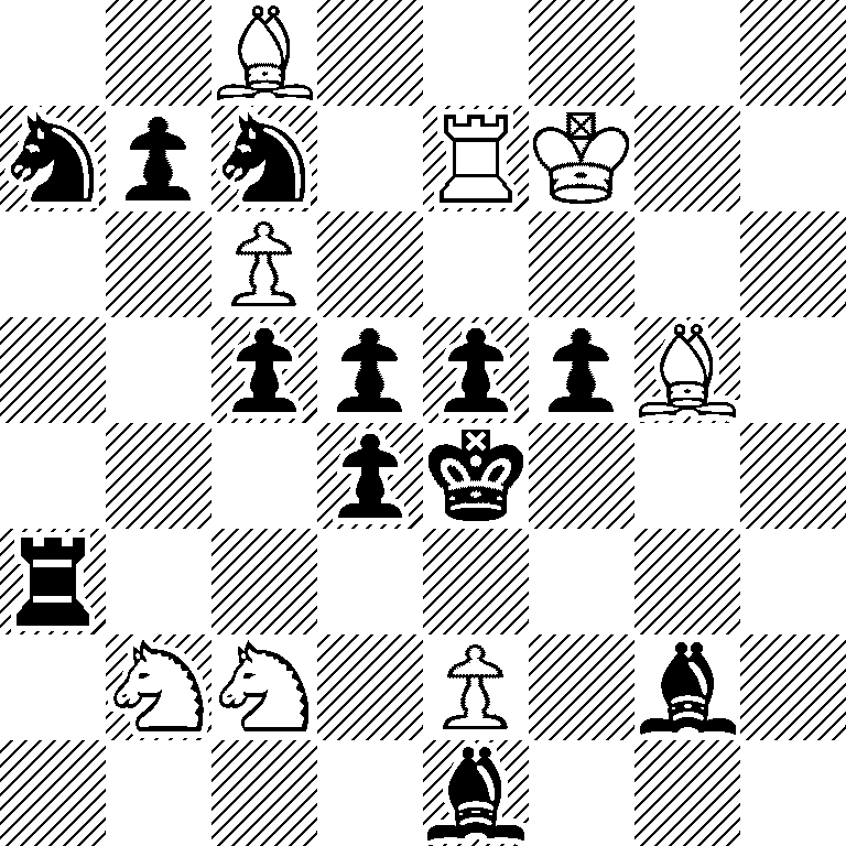 2B5/npn1RK2/2P5/2ppppB1/3pk3/r7/1NN1P1b1/4b3