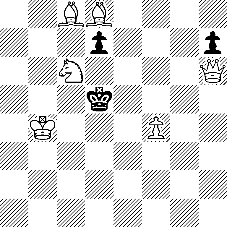 2BB4/3p3p/2N4Q/3k4/1K3P2/8/8/8