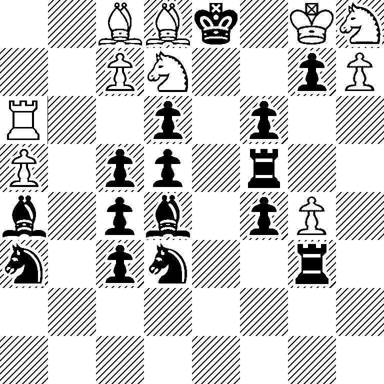 2BBk1KN/2PN2pP/R2p1p2/P1pp1r2/b1pb1pP1/n1pn2r1/8/8