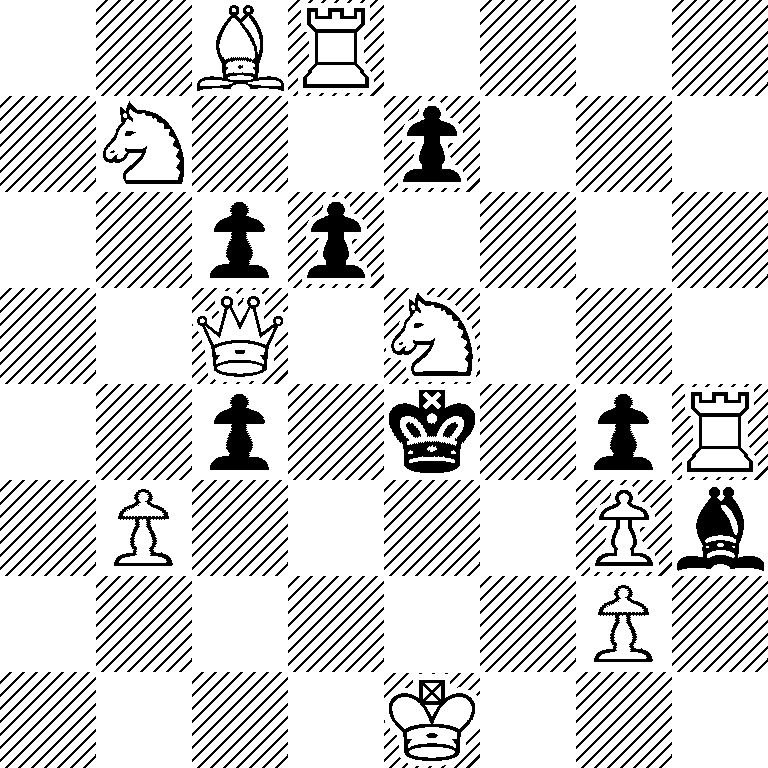 2BR4/1N2p3/2pp4/2Q1N3/2p1k1pR/1P4Pb/6P1/4K3