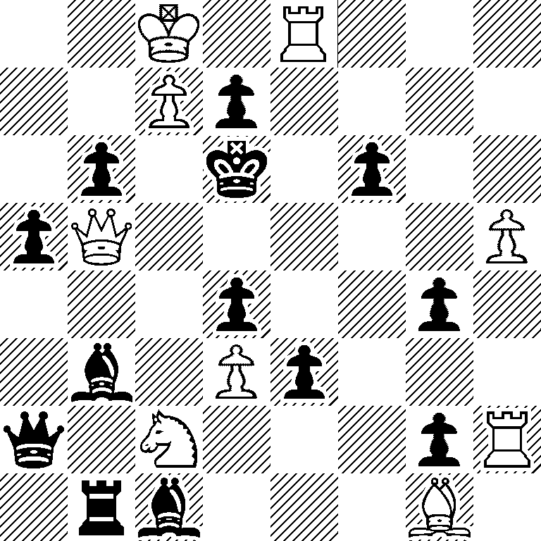 2K1R3/2Pp4/1p1k1p2/pQ5P/3p2p1/1b1Pp3/q1N3pR/1rb3B1