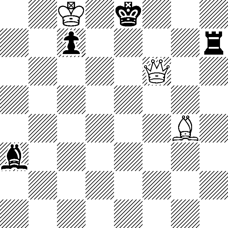 2K1k3/2p4r/5Q2/8/6B1/b7/8/8