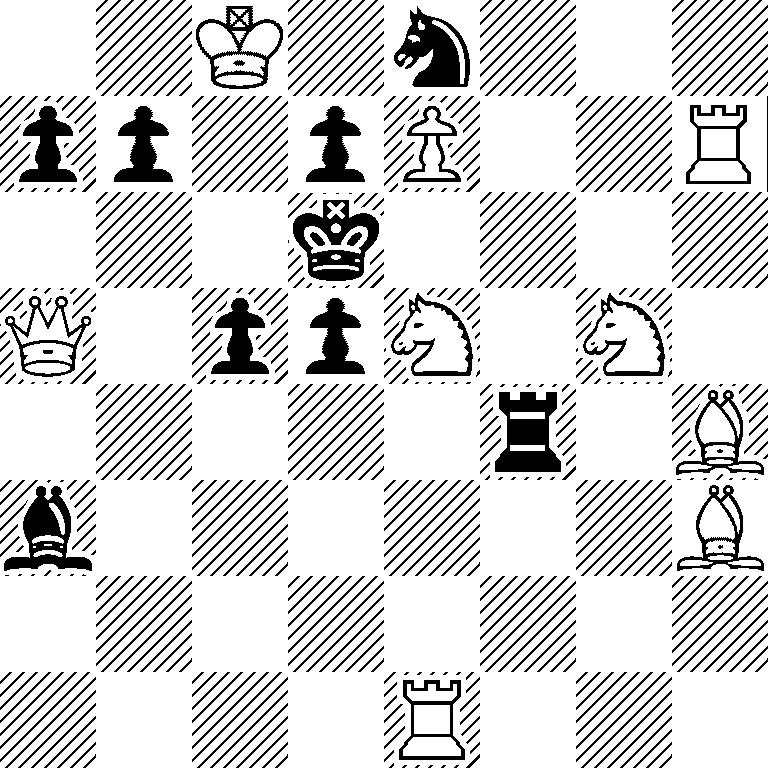 2K1n3/pp1pP2R/3k4/Q1ppN1N1/5r1B/b6B/8/4R3