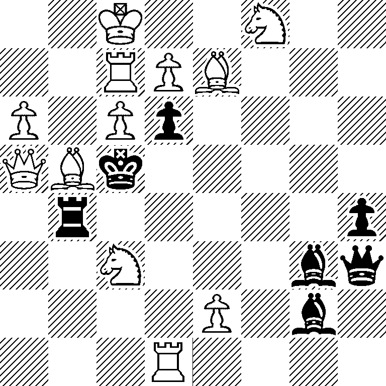 2K2N2/2RPB3/P1Pp4/QBk5/1r5p/2N3bq/4P1b1/3R4