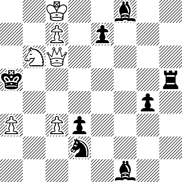 2K2b2/2P1p3/1NQ5/k6r/6p1/P1Pp4/3n4/5b2