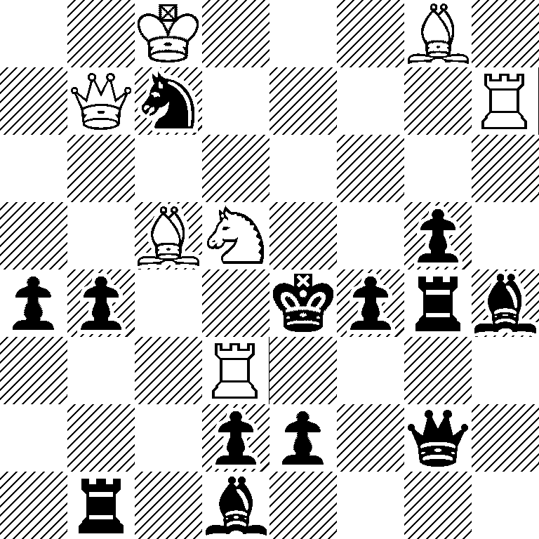 2K3B1/1Qn4R/8/2BN2p1/pp2kprb/3R4/3pp1q1/1r1b4