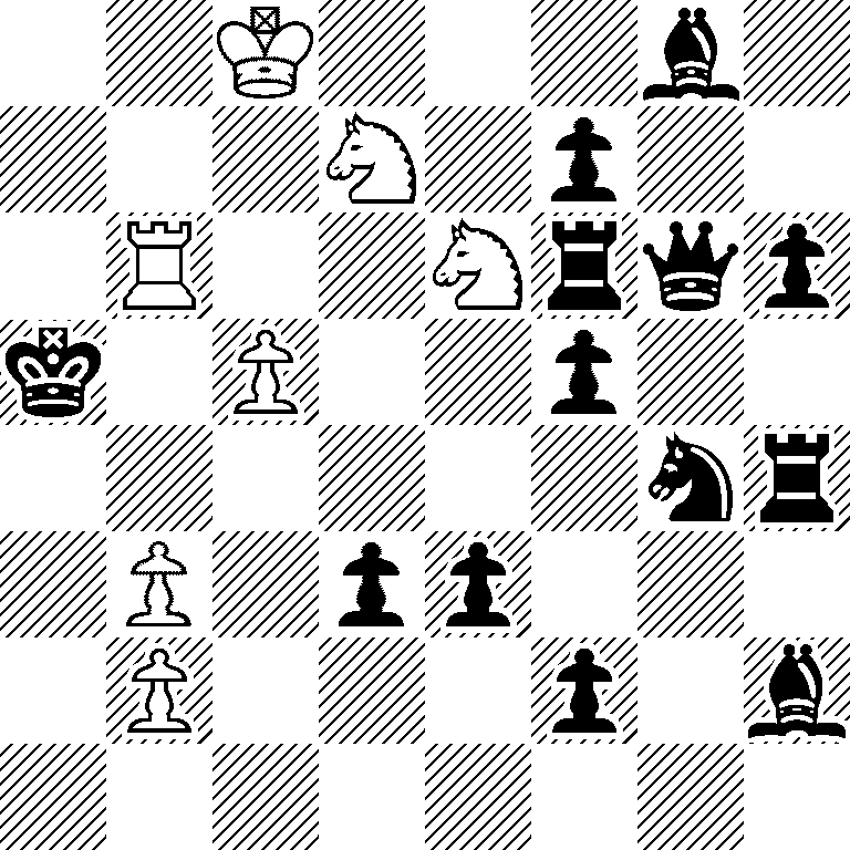 2K3b1/3N1p2/1R2Nrqp/k1P2p2/6nr/1P1pp3/1P3p1b/8