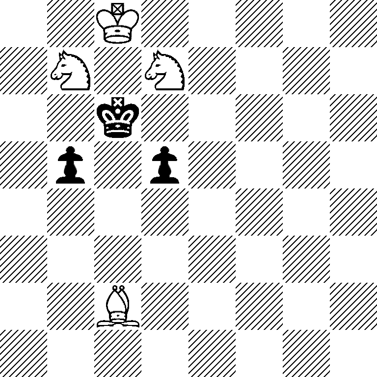 2K5/1N1N4/2k5/1p1p4/8/8/2B5/8
