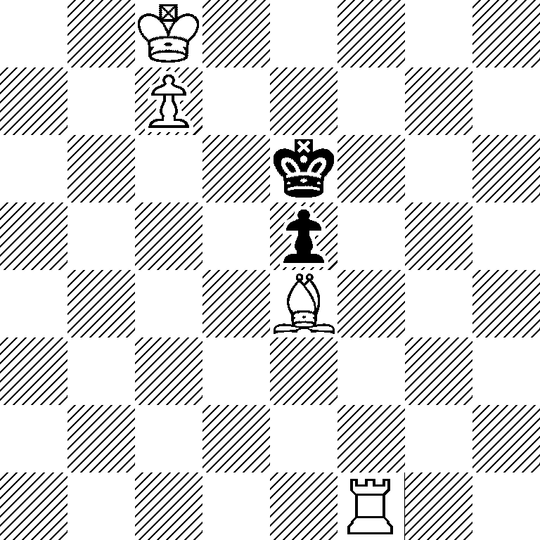 2K5/2P5/4k3/4p3/4B3/8/8/5R2