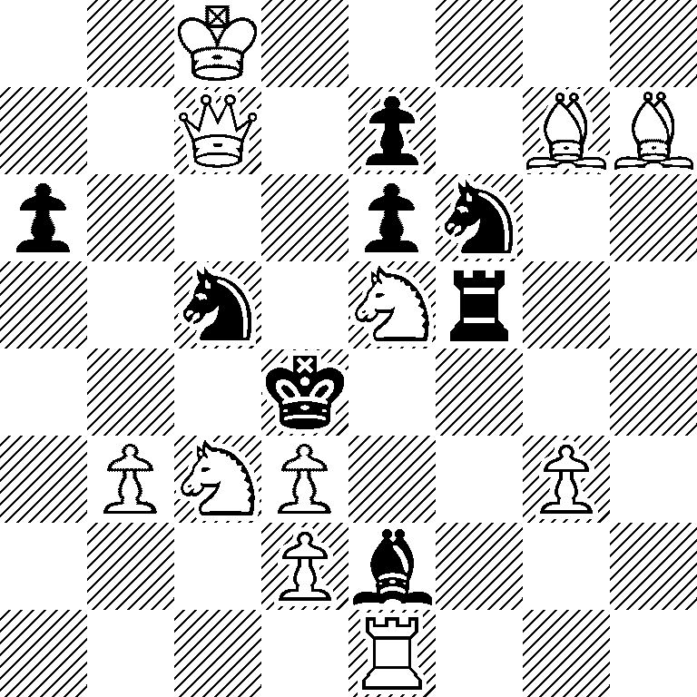 2K5/2Q1p1BB/p3pn2/2n1Nr2/3k4/1PNP2P1/3Pb3/4R3