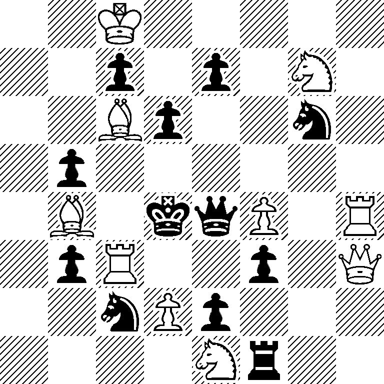 2K5/2p1p1N1/2Bp2n1/1p6/1B1kqP1R/1pR2p1Q/2nPp3/4Nr2