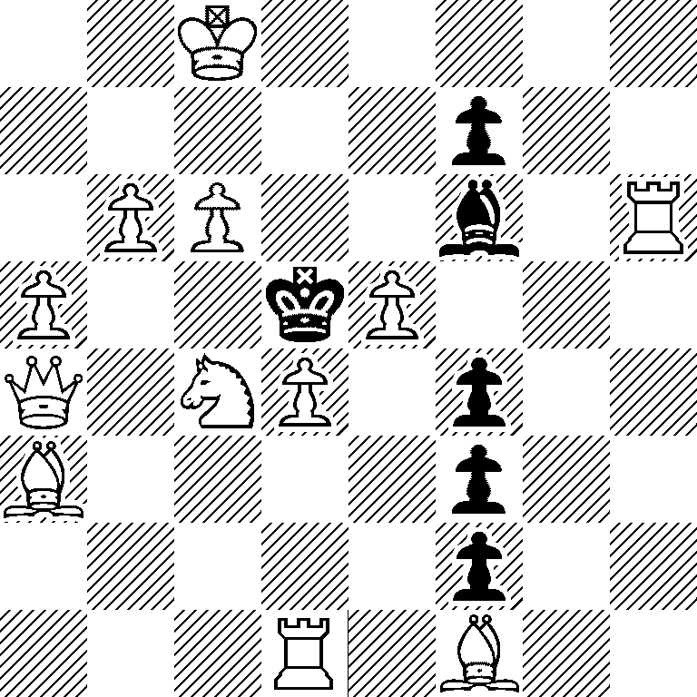 2K5/5p2/1PP2b1R/P2kP3/Q1NP1p2/B4p2/5p2/3R1B2