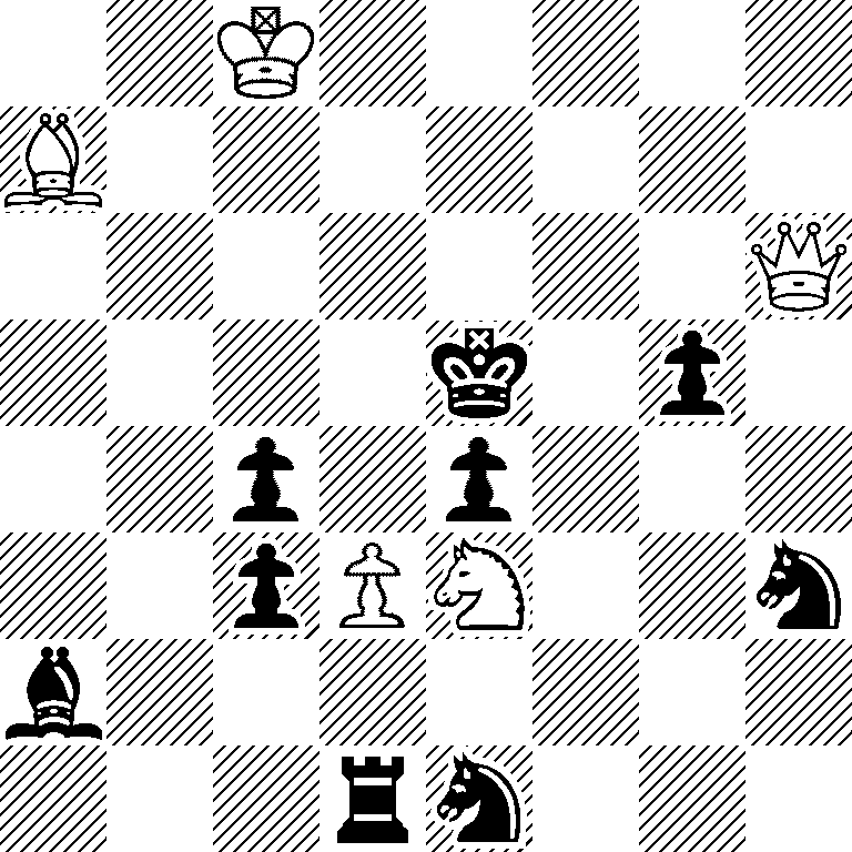2K5/B7/7Q/4k1p1/2p1p3/2pPN2n/b7/3rn3