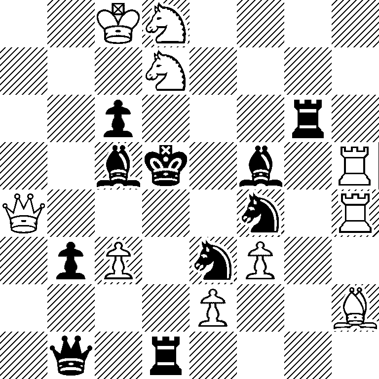 2KN4/3N4/2p3r1/2bk1b1R/Q4n1R/1pP1nP2/4P2B/1q1r4
