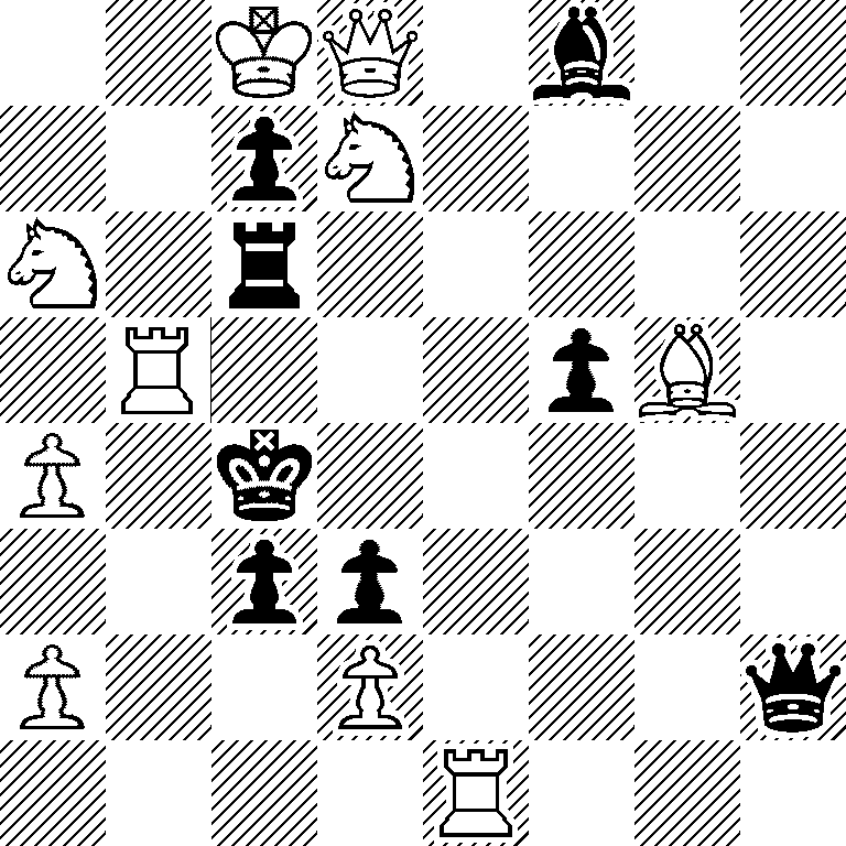 2KQ1b2/2pN4/N1r5/1R3pB1/P1k5/2pp4/P2P3q/4R3