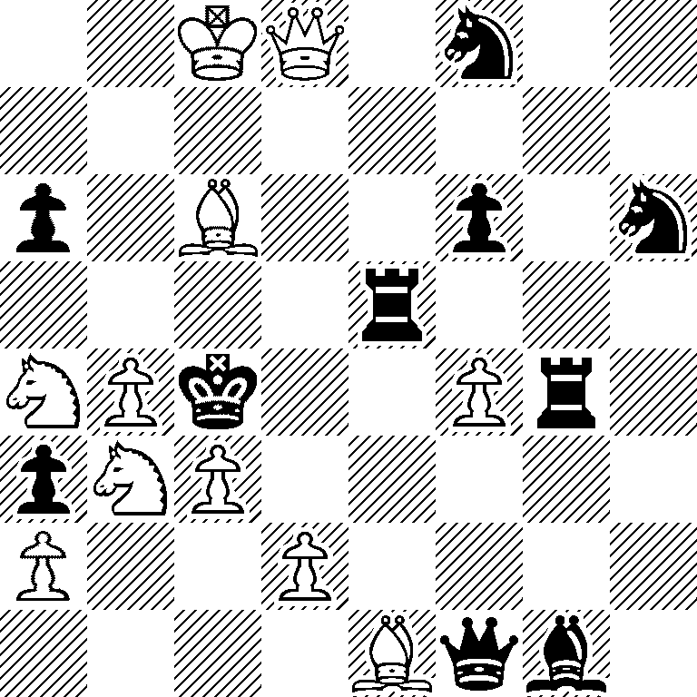 2KQ1n2/8/p1B2p1n/4r3/NPk2Pr1/pNP5/P2P4/4Bqb1