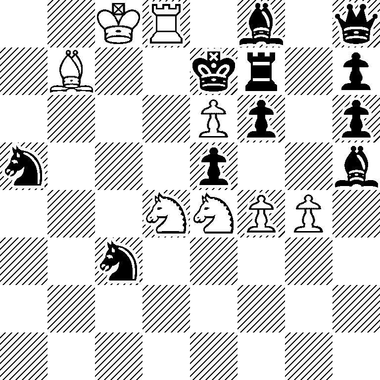 2KR1b1q/1B2kr1p/4Pp1p/n3p2b/3NNPP1/2n5/8/8