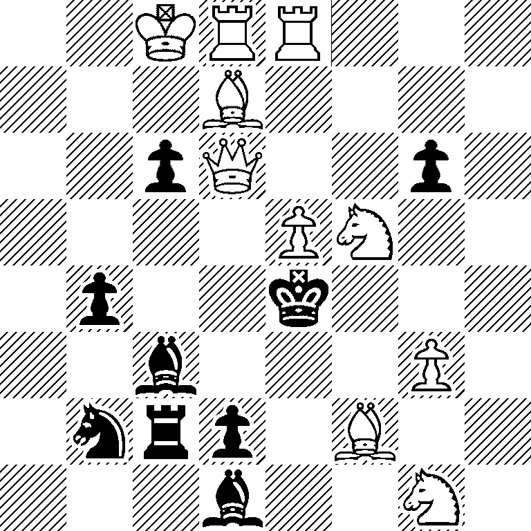2KRR3/3B4/2pQ2p1/4PN2/1p2k3/2b3P1/1nrp1B2/3b2N1