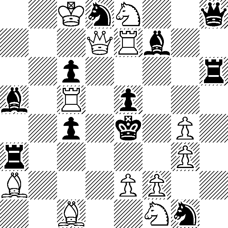 2KnN2q/3QRb2/2p4r/b1R1p3/2p1k1P1/r5P1/B3PP2/2B2Nn1