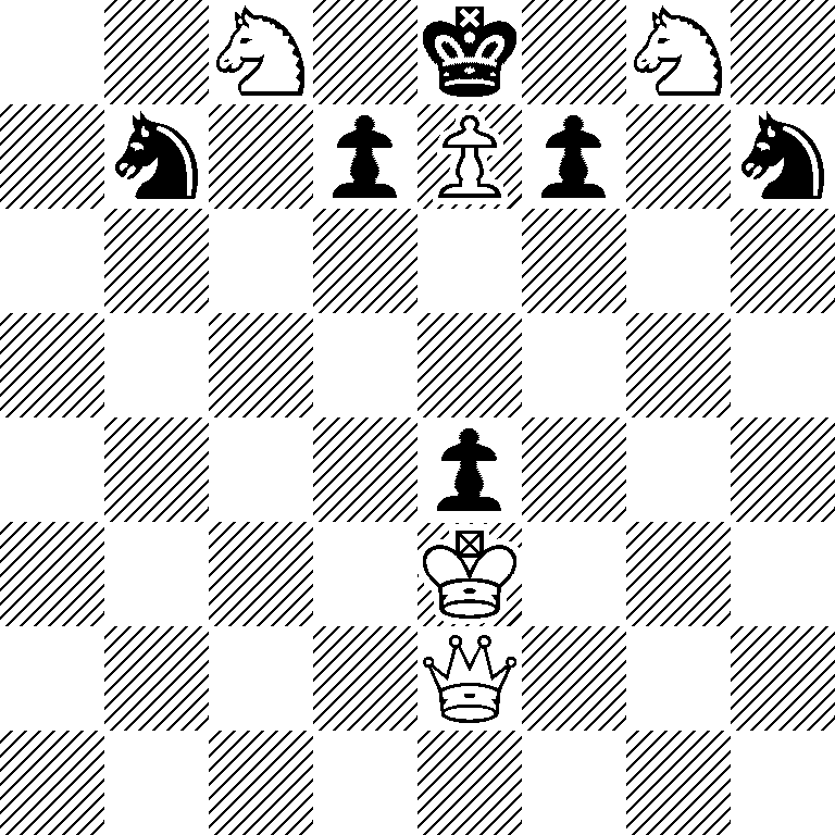 2N1k1N1/1n1pPp1n/8/8/4p3/4K3/4Q3/8
