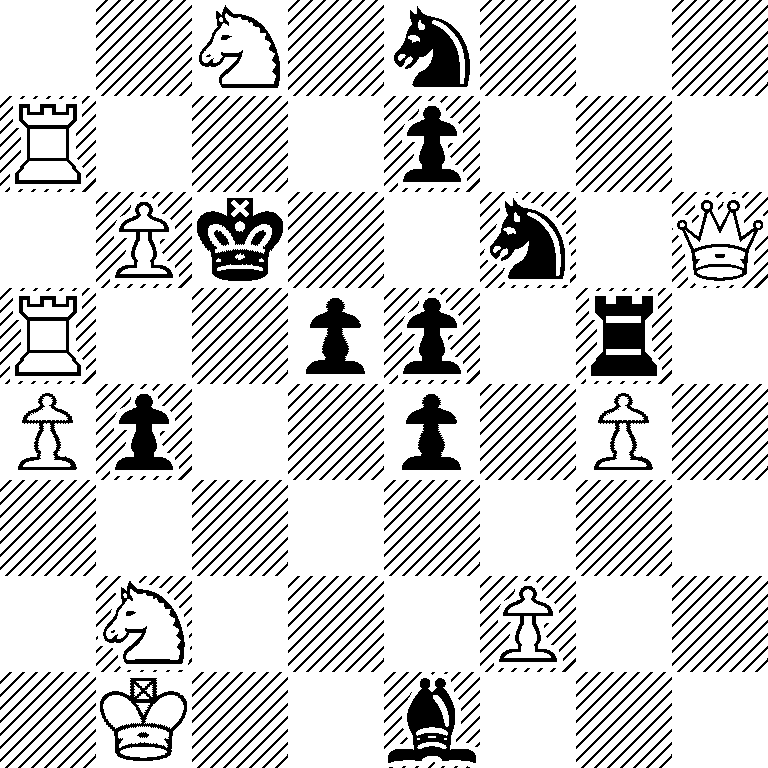 2N1n3/R3p3/1Pk2n1Q/R2pp1r1/Pp2p1P1/8/1N3P2/1K2b3