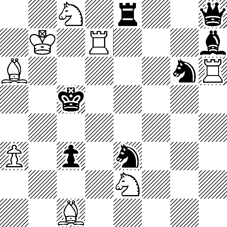 2N1r2q/1K1R3b/B5nR/2k5/8/P1p1n3/4N3/2B5