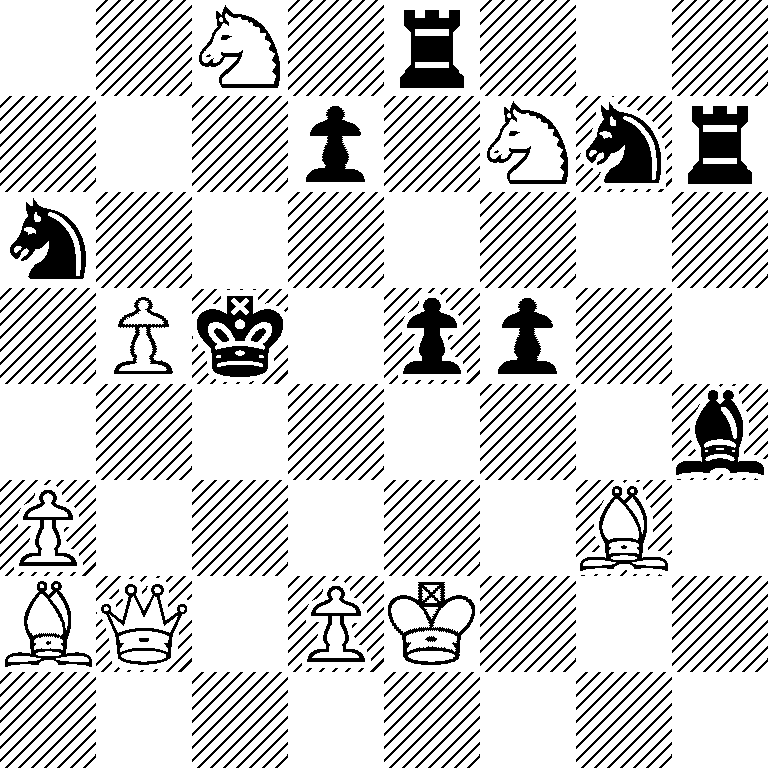 2N1r3/3p1Nnr/n7/1Pk1pp2/7b/P5B1/BQ1PK3/8