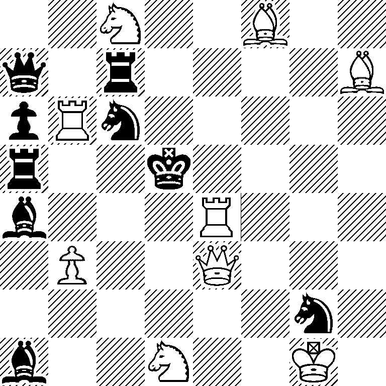 2N2B2/q1r4B/pRn5/r2k4/b3R3/1P2Q3/6n1/b2N2K1