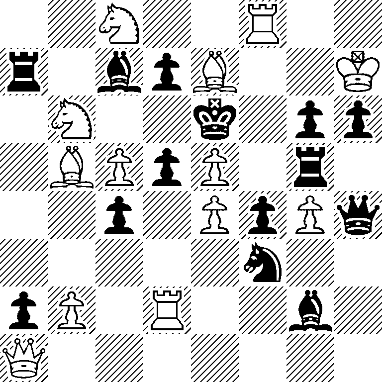 2N2R2/r1bpB2K/1N2k1pp/1BPpP1r1/2p1PpPq/5n2/pP1R2b1/Q7