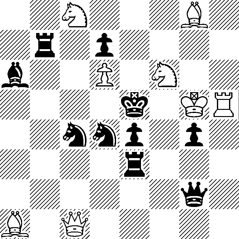 2N3B1/1r1p4/b2P1N2/4k1KR/2nnp1p1/4r3/6q1/B1Q5