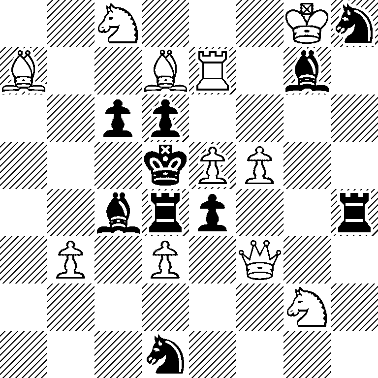 2N3Kn/B2BR1b1/2pp4/3kPP2/2brp2r/1P1P1Q2/6N1/3n4