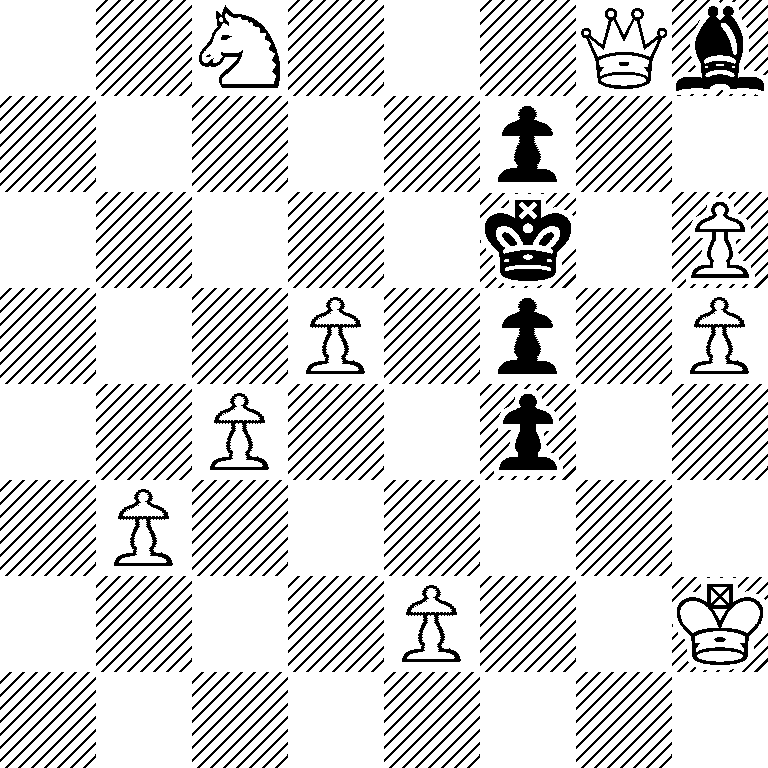 2N3Qb/5p2/5k1P/3P1p1P/2P2p2/1P6/4P2K/8