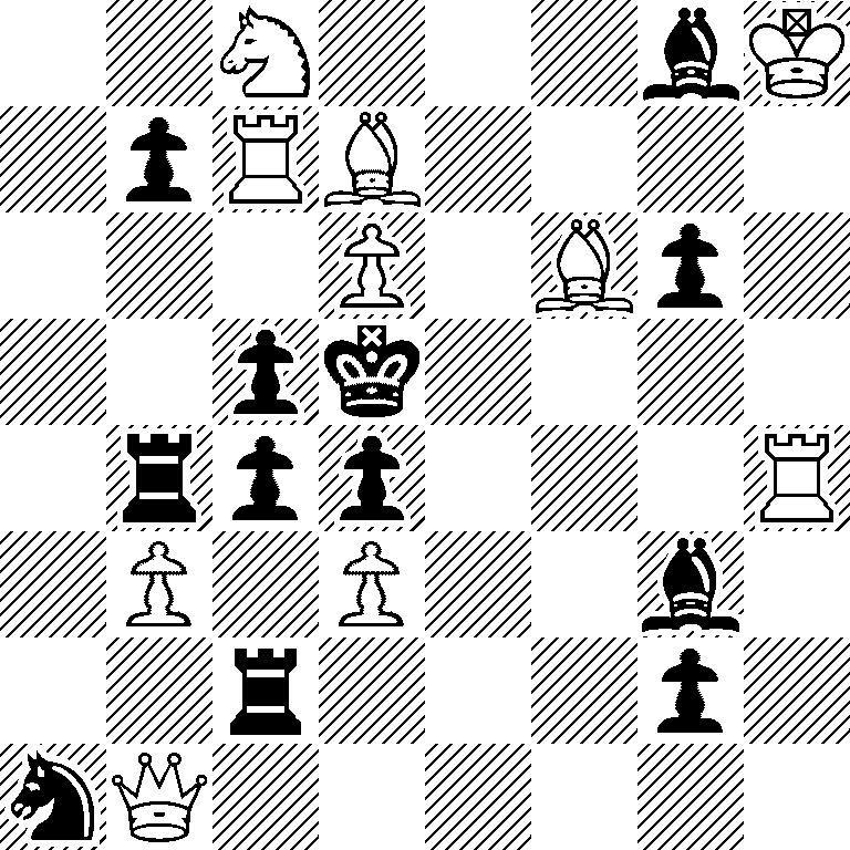 2N3bK/1pRB4/3P1Bp1/2pk4/1rpp3R/1P1P2b1/2r3p1/nQ6